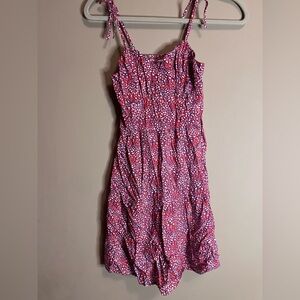 Japna Red and Blue Patterned Dress